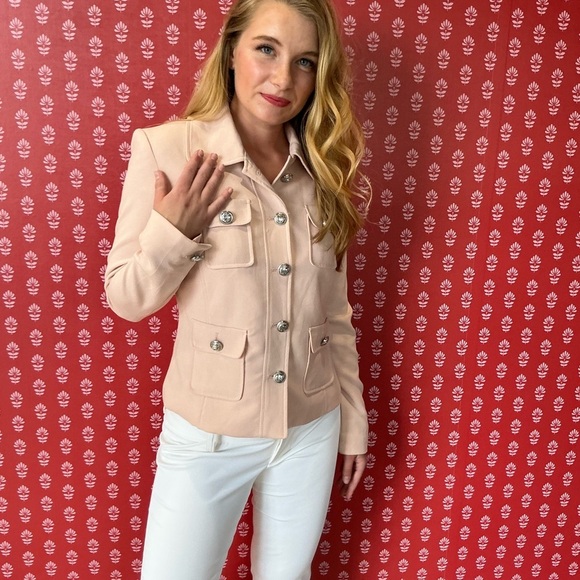 Karl Lagerfeld Jackets & Blazers - Women's Pink Button-Up Jacket